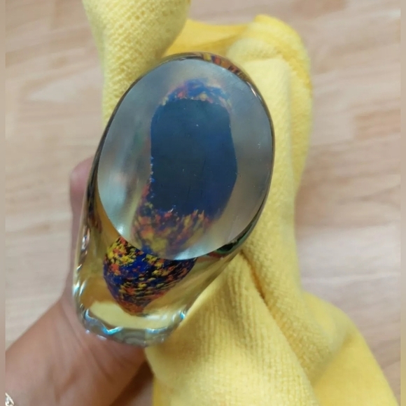 Murano? Vintage Art Glass Tropical Fish Paperweight 4.5x4.25 - Picture 5 of 8